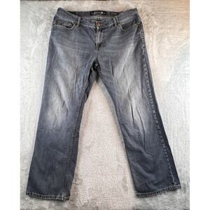 Seven7 Straight Jeans Mens 38X32 Fits 38x30 Blue Faded Embroidered Skater Y2K